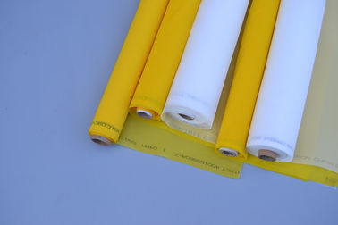 Porcellana Colore bianco/giallo del monofilamento del poliestere di 100% dello schermo della maglia materiale di stampa fornitore