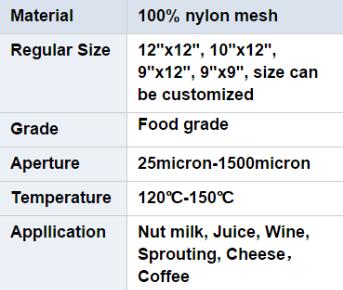Sacchetto filtro di nylon del tÃ¨ del latte del dado della maglia del commestibile