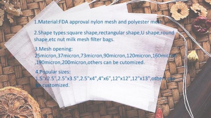 » borsa di nylon del latte del dado dei cordoni del mercato di amazon di dimensione 10*12/sacchetto filtro latte del dado (rapporto di FDA disponibile)