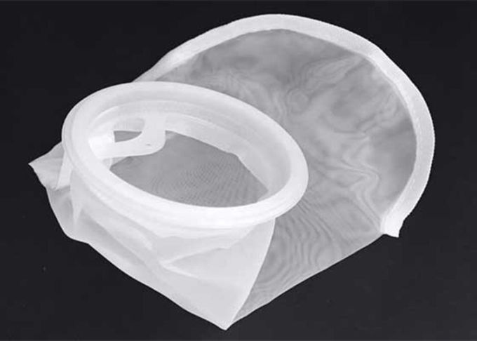 Il filtro liquido di nylon dal sacchetto filtro di FDA colpisce con forza l'anello di plastica a 4 pollici 75 100 una maglia da 150 micron