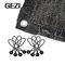 Cinghia anti-ultravioletta in serie nera della maglia del tessuto con i gommini di protezione sull'orlo della rete di ombreggiatura della pianta per la serra fornitore